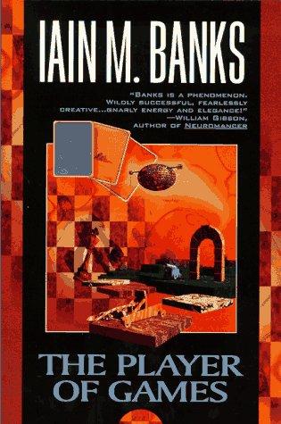 Cover of the Orbit paperback edition of The Player of Games by Iain M. Banks, an abstract game-board pattern in deep blue and silver